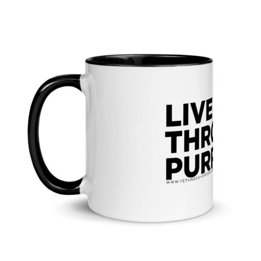 Live Through Purpose® Mug with Color Inside - Image 3