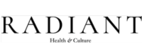 The logo for radiant health & culture.